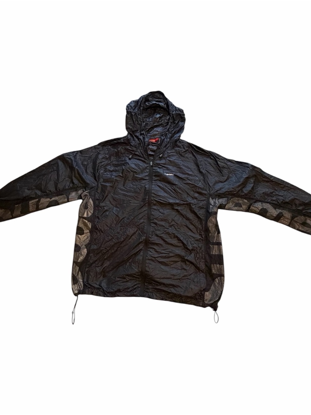 Supreme Black Hooded Windbreaker